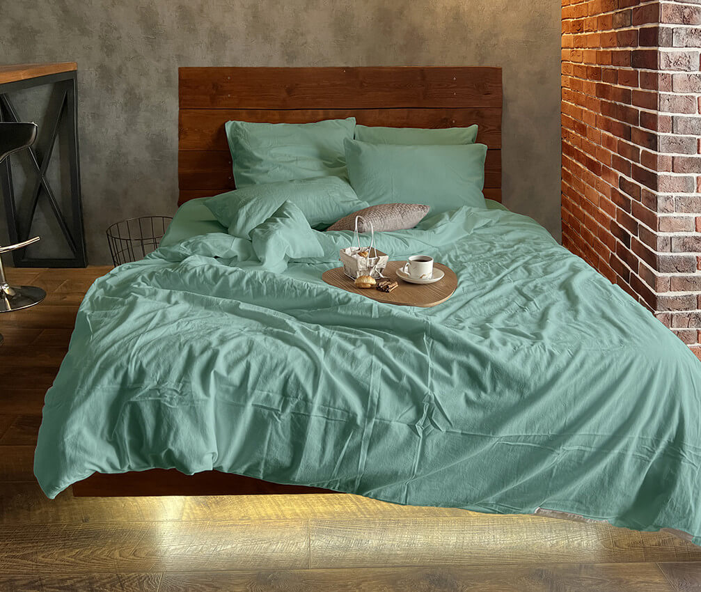 Комплект постельного белья "Нефритовый меланж" 2 сп. евро
